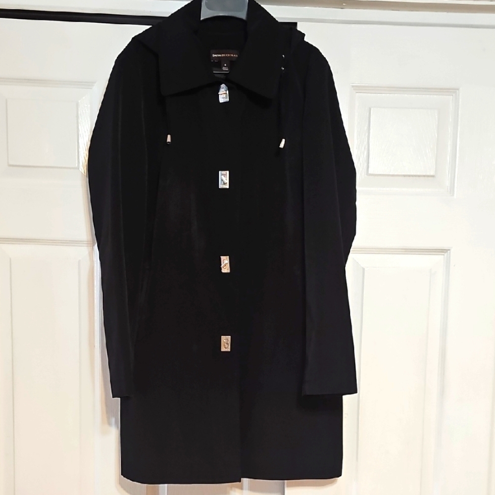 Dana Buchman Black All Weather Coat M